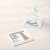 Gepersonaliseerde Ierse Setter Hond bruiloft Kartonnen Onderzetters (Insitu)