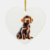 Gepersonaliseerde Ierse Setter Puppy Keramisch Ornament (Voorkant)