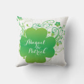 Gepersonaliseerde Ierse Shamrock Accent Pillow Kussen (Achterkant)