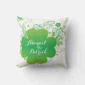 Gepersonaliseerde Ierse Shamrock Accent Pillow Kussen (Voorkant)