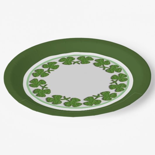 Gepersonaliseerde Ierse Shamrock St. Patrick's Day Papieren Bordje (Gekanteld)