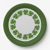 Gepersonaliseerde Ierse Shamrock St. Patrick's Day Papieren Bordje (Voorkant)
