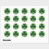 Gepersonaliseerde Ierse Shamrock-Stickers Ronde Sticker (Vel)