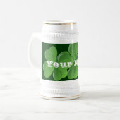 Gepersonaliseerde Ierse shamrocks Bierpul (Voorkant links)