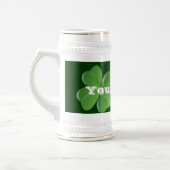 Gepersonaliseerde Ierse shamrocks Bierpul (Links)