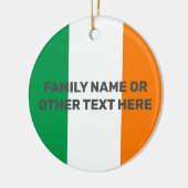 Gepersonaliseerde Ierse vlag Keramisch Ornament (Links)