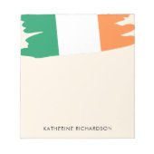 Gepersonaliseerde Ierse vlag Notitieblok (Voorkant)