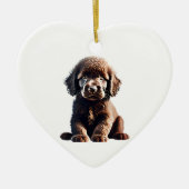 Gepersonaliseerde Ierse Water Spaniel Puppy Keramisch Ornament (Voorkant)