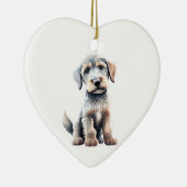 Gepersonaliseerde Ierse Wolfhound Puppy Keramisch Ornament (Rechts)