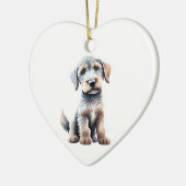 Gepersonaliseerde Ierse Wolfhound Puppy Keramisch Ornament (Links)