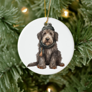 Gepersonaliseerde Ierse wolfshond Keramisch Ornament
