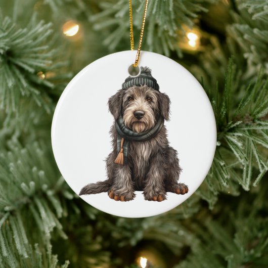 Gepersonaliseerde Ierse wolfshond Keramisch Ornament (Boom)