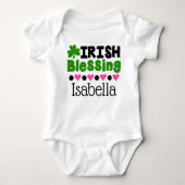 Gepersonaliseerde Ierse zegen St. Patrick's Bodysu Romper (Voorkant)