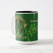 Gepersonaliseerde Ierse zegeningen St Patrick's Da Tweekleurige Koffiemok (Voorkant links)