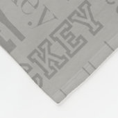 Gepersonaliseerde ijshockey fleece deken (Hoek)