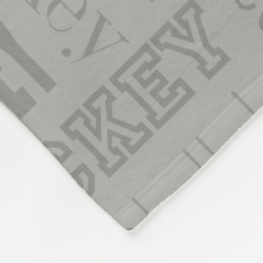 Gepersonaliseerde ijshockey fleece deken (Hoek)