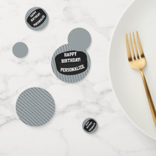 Gepersonaliseerde IJshockey Puck Happy Birthday Confetti