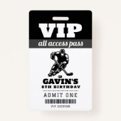 Gepersonaliseerde IJshockey verjaardagsfeest voork Badge (Voorkant)