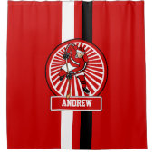 Gepersonaliseerde ijshockeyspeler RWB V2 Douchegordijn (Voorkant)
