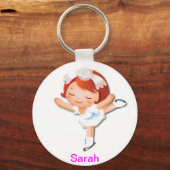 Gepersonaliseerde ijsschaatsen sleutelhanger (Voorkant)