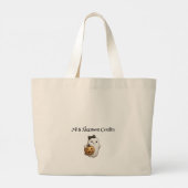 Gepersonaliseerde "Ik ben de Ghoul" Halloween Canv Grote Tote Bag (Achterkant)