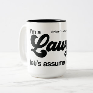 Gepersonaliseerde "Ik ben een advocaat" Gift Tweekleurige Koffiemok
