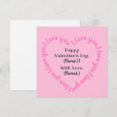 Gepersonaliseerde 'ik hou van je' Harde Valentijns Feestdagenkaart (Voorkant / Achterkant)