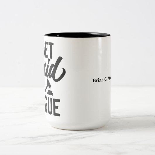 Gepersonaliseerde "Ik krijg betaald om te argument Tweekleurige Koffiemok (Center)