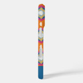 Gepersonaliseerde IKAT serie Ogee Sinaasappel blau Case-Mate iPhone Case (Achterkant / Rechts)