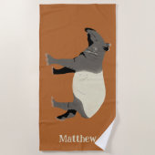 Gepersonaliseerde illustratie van Maleise of Aziat Strandlaken (Voorkant)