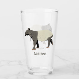 Gepersonaliseerde illustratie van Maleise tapir Glas