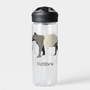 Gepersonaliseerde illustratie van Maleise tapir Waterfles