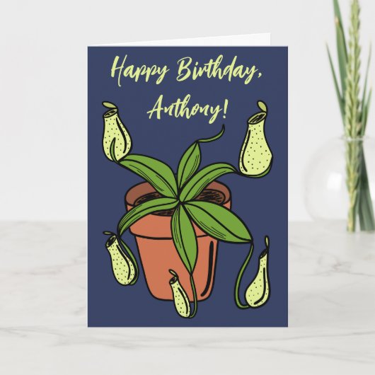 Gepersonaliseerde Illustratie van Nepenthes Pitche Kaart (Voorkant)