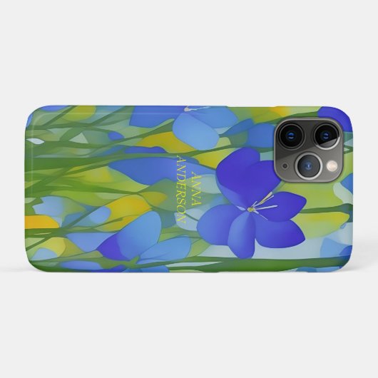 GEPERSONALISEERDE impressionist Texas Bluebonnets Case-Mate iPhone Case (Achterkant (horizontaal))