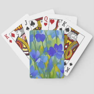 GEPERSONALISEERDE impressionist Texas Bluebonnets Pokerkaarten