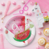 Gepersonaliseerde in een meloen Leuke zomer Papieren Bordje (Feest)