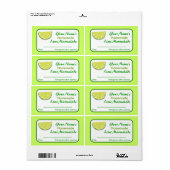 Gepersonaliseerde inbliketiketten Limoen behoudt a Etiket (Full Sheet)