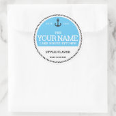 Gepersonaliseerde inbliketiketten - Voeg je eigen  Ronde Sticker (Tas)