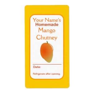 Gepersonaliseerde inbliketiketten voor Jars Mango  Etiket