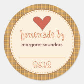 Gepersonaliseerde inblikken Stickers - Rond Amber (Voorkant)