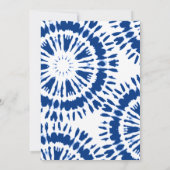Gepersonaliseerde Indigo Blue Tie Dye Notecards Bedankkaart (Achterkant)