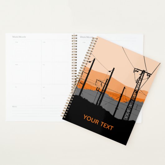 Gepersonaliseerde industriële zonsondergang elektr planner (Display)