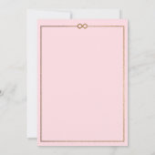 Gepersonaliseerde Infinity Love Roze Huwelijksuitn Kaart (Achterkant)