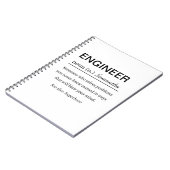Gepersonaliseerde ingenieursdefinitie notitieboek (Linkerzijde)
