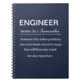 Gepersonaliseerde ingenieursdefinitie notitieboek