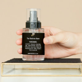 Gepersonaliseerde ingrediëntenlijst met logo zwart vierkante sticker