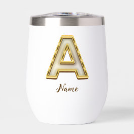 Gepersonaliseerde Initiaal A Monogram Gold Typogra