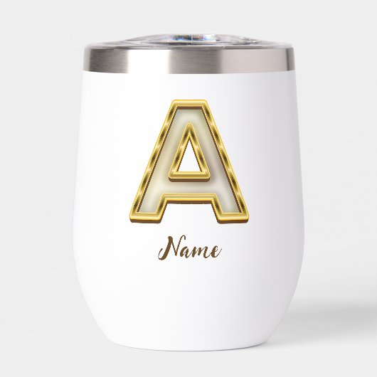 Gepersonaliseerde Initiaal A Monogram Gold Typogra (Voorkant)