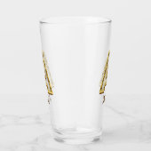 Gepersonaliseerde Initiaal A Monogram Gold Typogra Glas (Rechts)