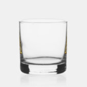 Gepersonaliseerde Initiaal A Monogram Gold Typogra Whisky Glas (Links)